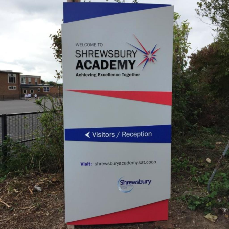 Striking Monolith signage for new Shropshire academy