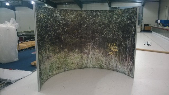 Curved Freestanding Tension Fabric Display