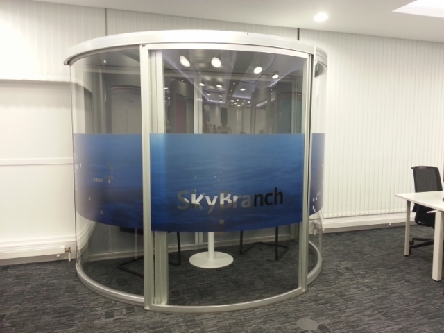 Barclays Skybranch Meeting Pod Privacy Window Graphics