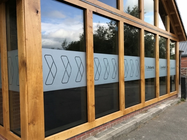 Lowfield Timber Frosted Window Graphics